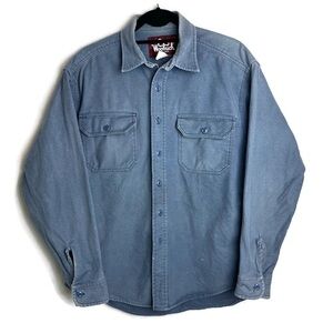 Vintage Woolrich Distressed Shacket Long Sleeve Flannel Shirt Men’s Size L